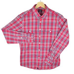 UNTUCKit Red Plaid Long Sleeve Medium Slim Fit